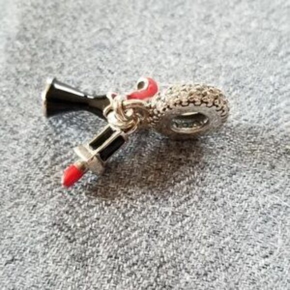 Pandora Silver Charm with Red and Black Accents - Picture 5 of 5